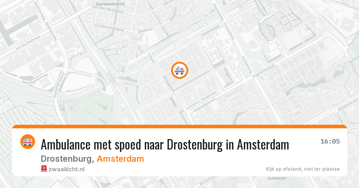 Ambulance met spoed naar Drostenburg in Amsterdam — 18 mrt 2026