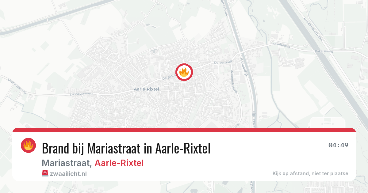 Brand bij Mariastraat in Aarle-Rixtel — 26 jan 2026