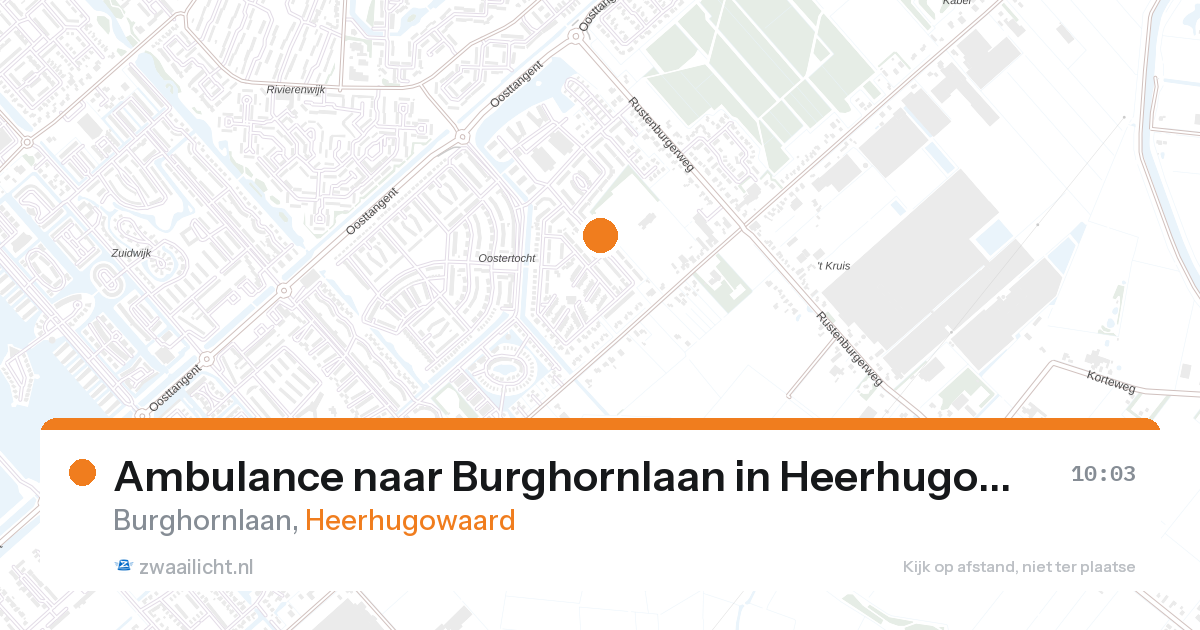 Ambulance naar Burghornlaan in Heerhugowaard — 16 jul 2026