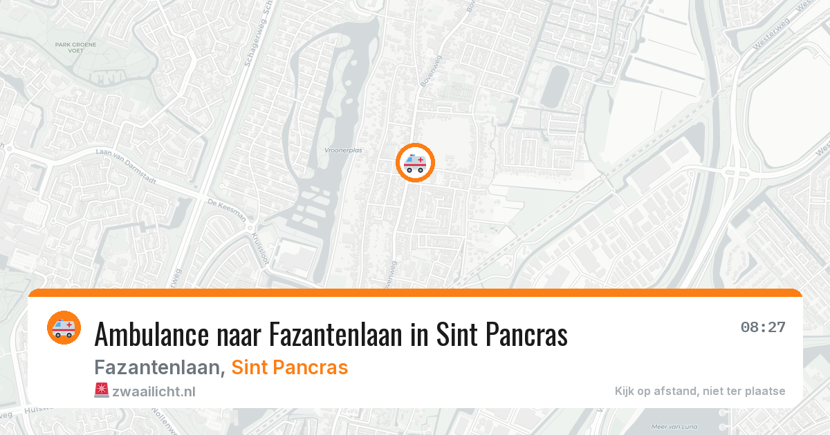 Ambulance naar Fazantenlaan in Sint Pancras — 19 jun 2026