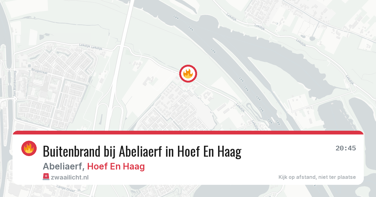 Buitenbrand bij Abeliaerf in Hoef En Haag — 23 jul 2026