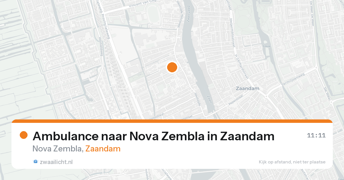 Ambulance naar Nova Zembla in Zaandam — 27 mei 2026