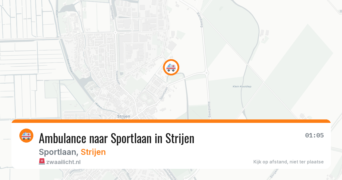 Ambulance naar Sportlaan in Strijen — 4 jun 2026