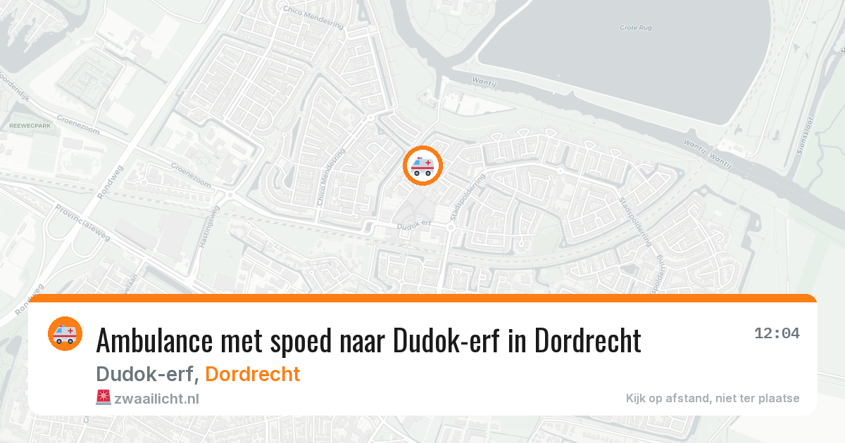 Ambulance met spoed naar Dudok-erf in Dordrecht — 9 jun 2026