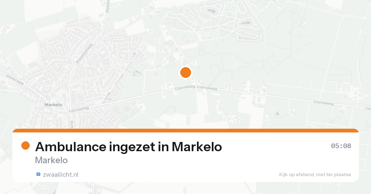 Ambulance ingezet in Markelo — 16 aug 2026