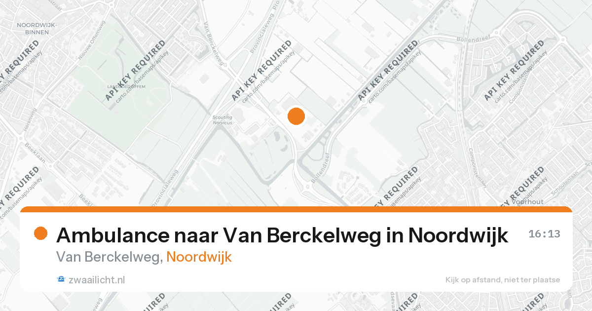 Ambulance naar Van Berckelweg in Noordwijk — 7 aug 2026