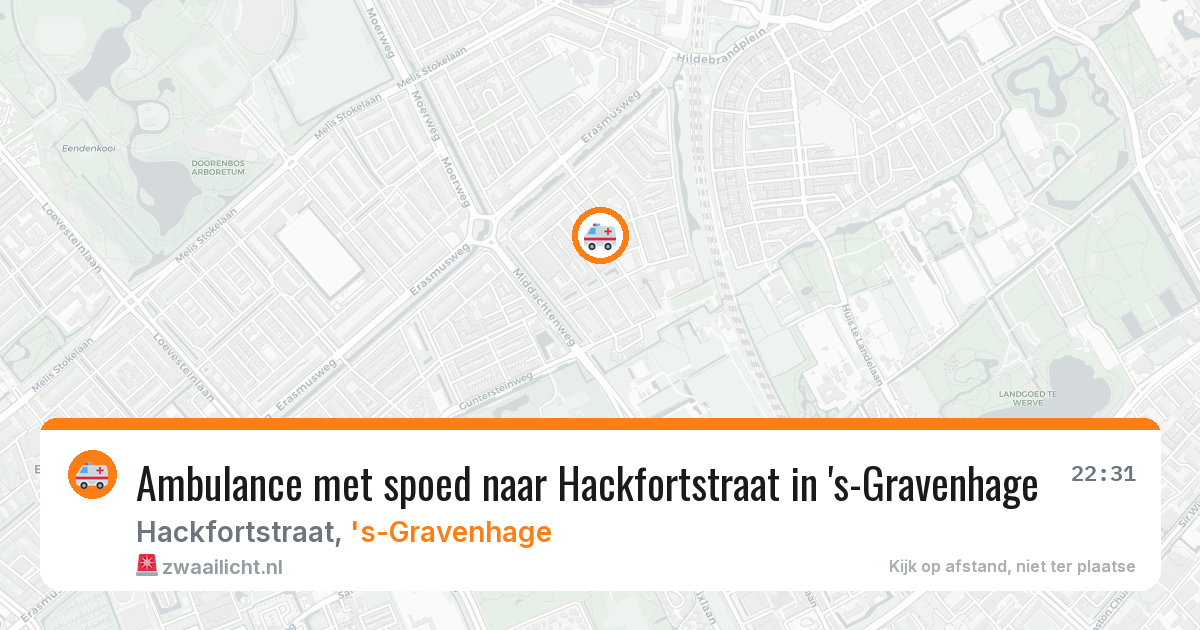 Ambulance met spoed naar Hackfortstraat in 's-Gravenhage — 16 jul 2026