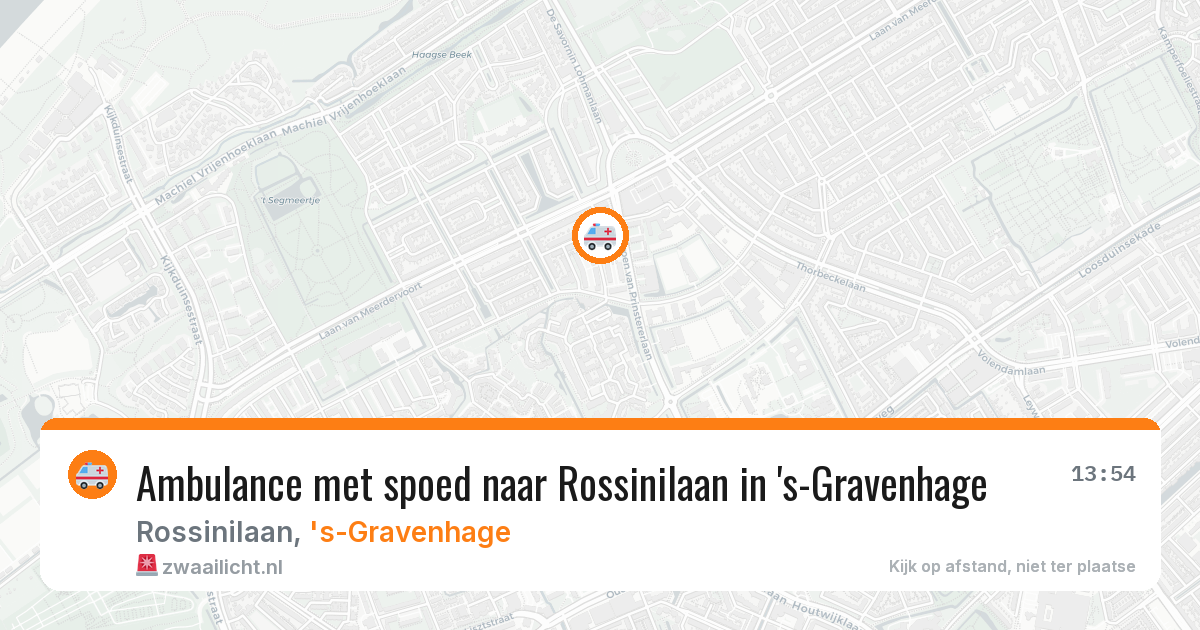 Ambulance met spoed naar Rossinilaan in 's-Gravenhage — 25 mei 2026
