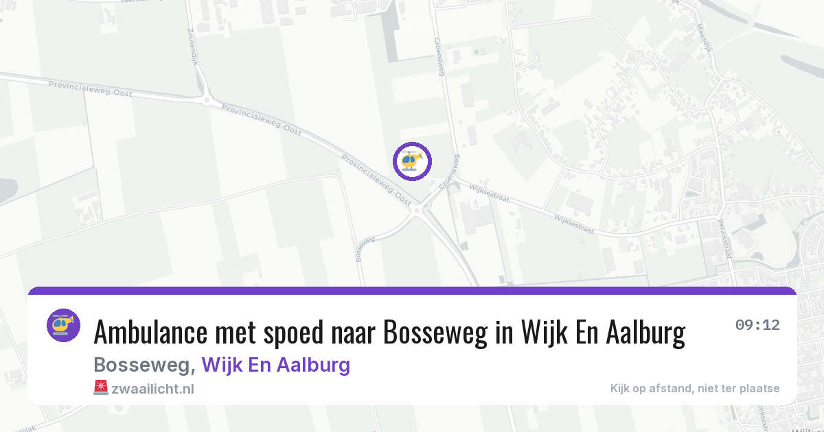 Ambulance met spoed naar Bosseweg in Wijk En Aalburg — 8 jul 2026