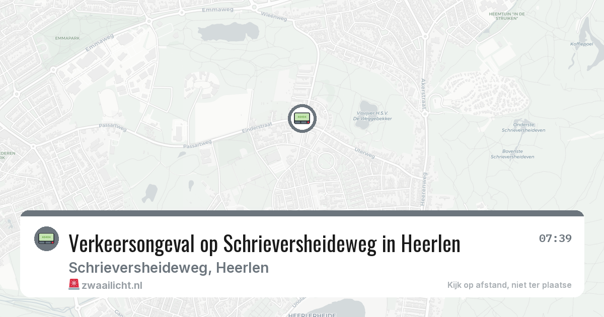 Verkeersongeval op Schrieversheideweg in Heerlen — 27 jul 2026