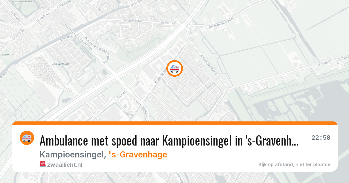 Ambulance met spoed naar Kampioensingel in 's-Gravenhage — 23 mrt 2026