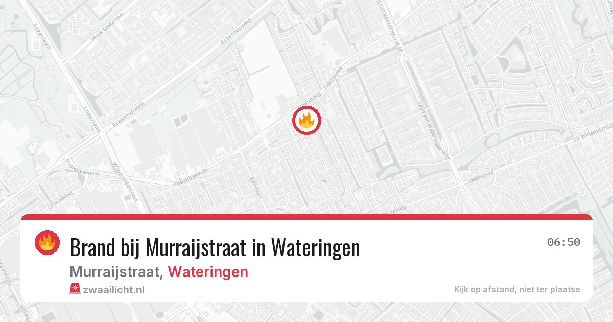 Brand bij Murraijstraat in Wateringen — 8 mei 2026
