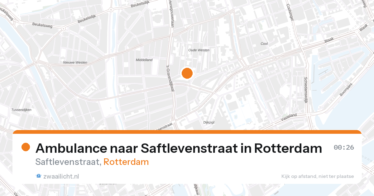 Ambulance naar Saftlevenstraat in Rotterdam — 17 jul 2026