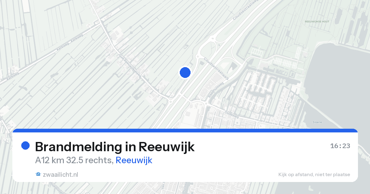 Brandmelding in Reeuwijk — 14 aug 2026