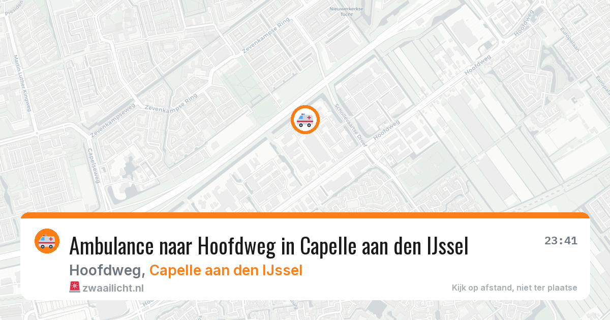 Ambulance naar Hoofdweg in Capelle aan den IJssel — 19 jul 2026