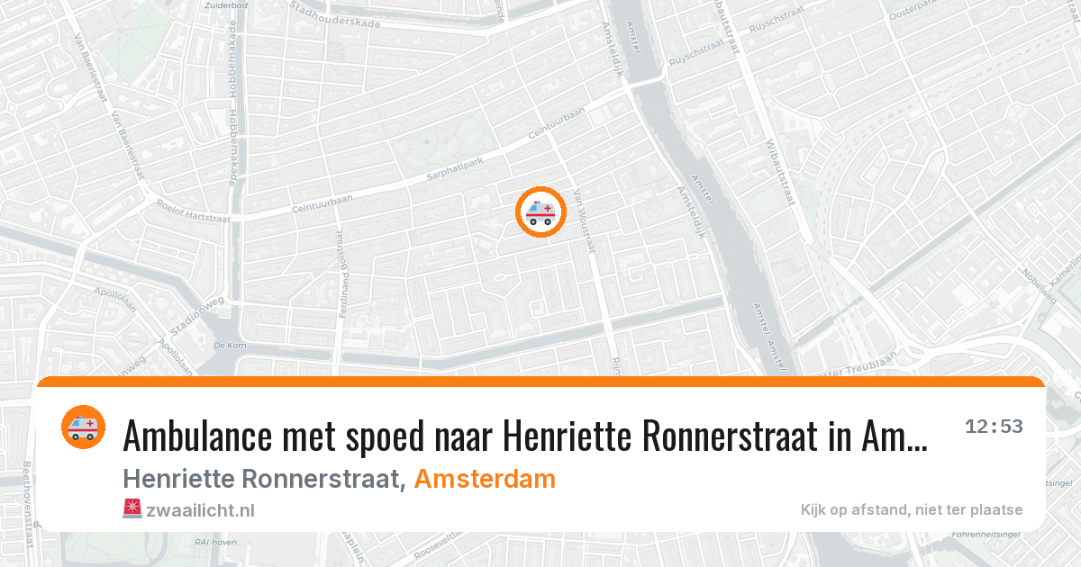 Ambulance met spoed naar Henriette Ronnerstraat in Amsterdam — 30 apr 2026