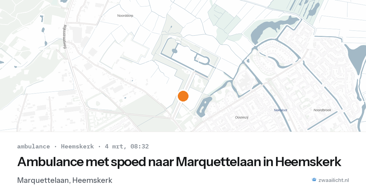 Ambulance met spoed naar Marquettelaan in Heemskerk — 4 mrt 2026