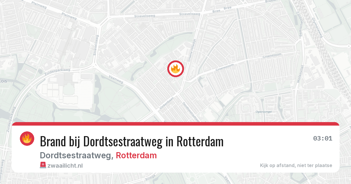 Brand bij Dordtsestraatweg in Rotterdam — 6 jul 2026