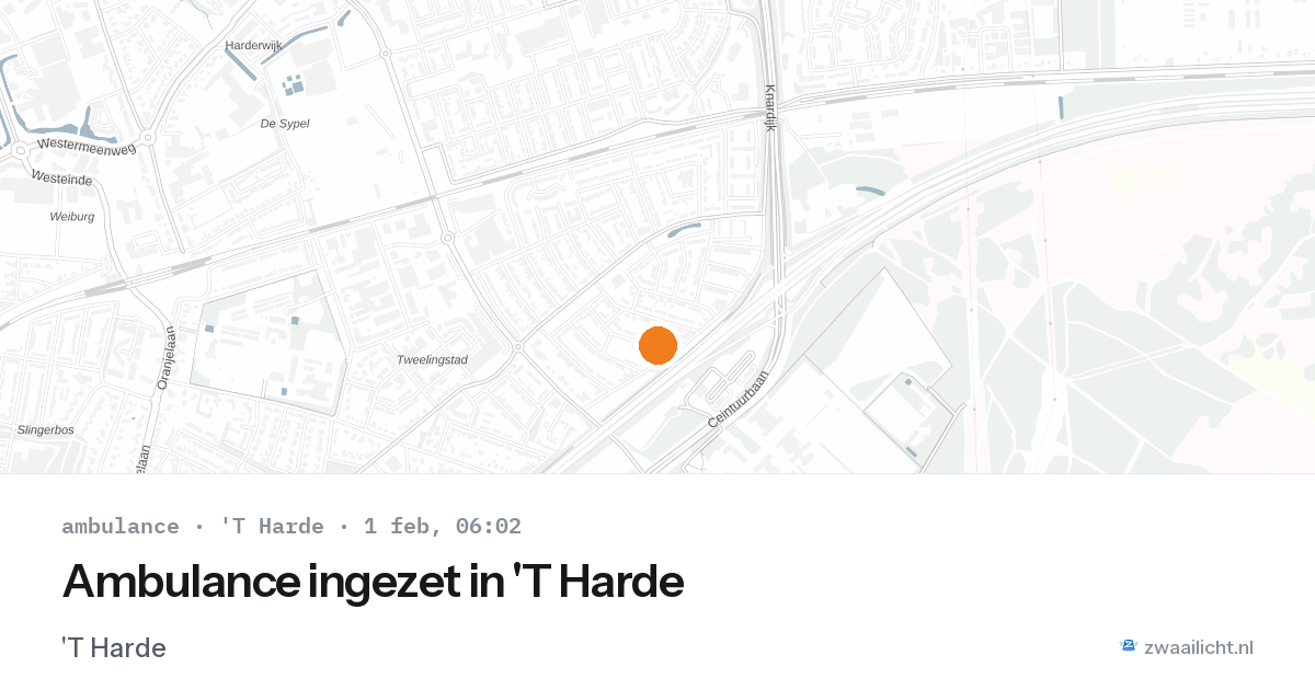Ambulance ingezet in 'T Harde — 1 feb 2026
