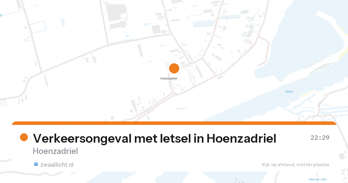Verkeersongeval met letsel in Hoenzadriel — 1 aug 2026