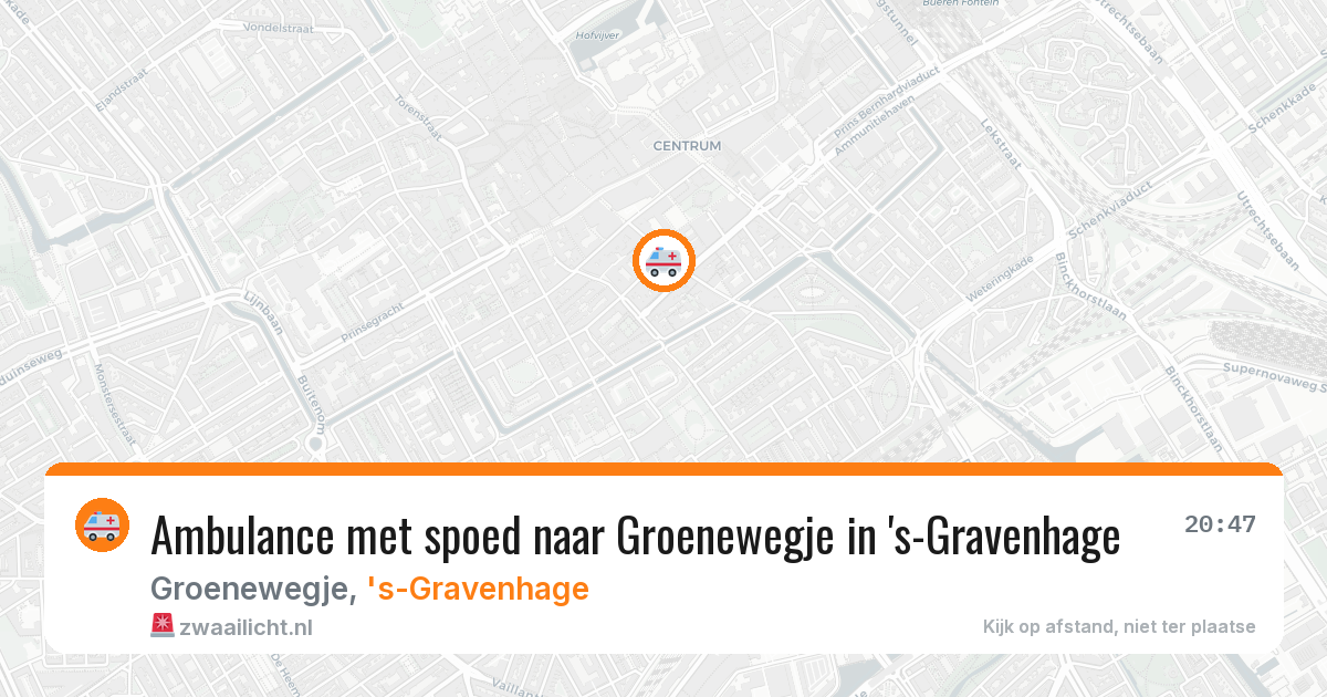 Ambulance met spoed naar Groenewegje in 's-Gravenhage — 14 mei 2026