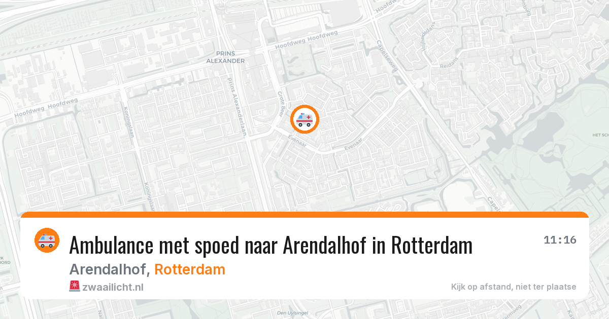 Ambulance met spoed naar Arendalhof in Rotterdam — 27 jun 2026