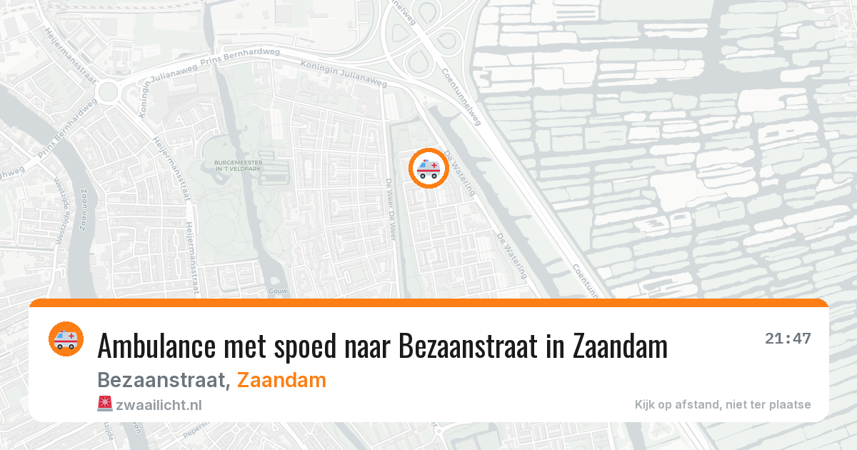 Ambulance met spoed naar Bezaanstraat in Zaandam — 22 jan 2026