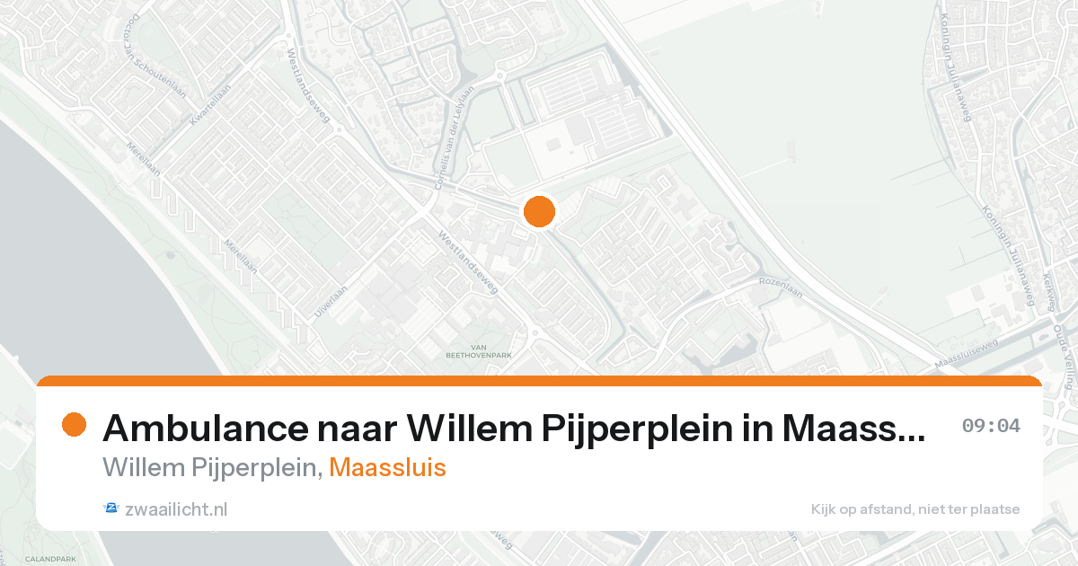 Ambulance naar Willem Pijperplein in Maassluis — 20 aug 2026
