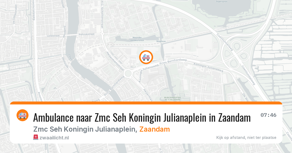 Ambulance naar Zmc Seh Koningin Julianaplein in Zaandam — 30 jan 2026