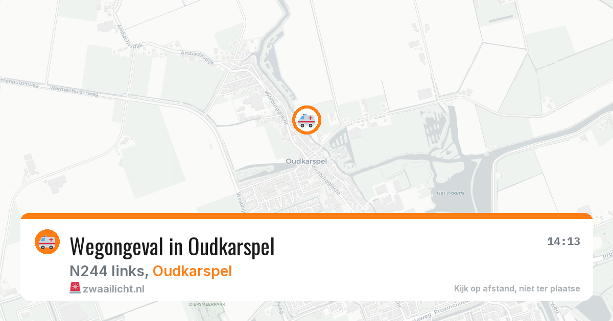 Wegongeval in Oudkarspel — 7 jul 2026