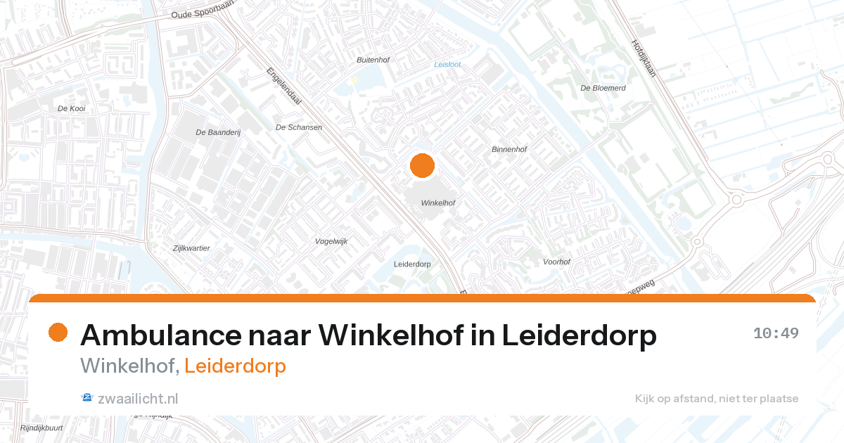 Ambulance naar Winkelhof in Leiderdorp — 28 aug 2026