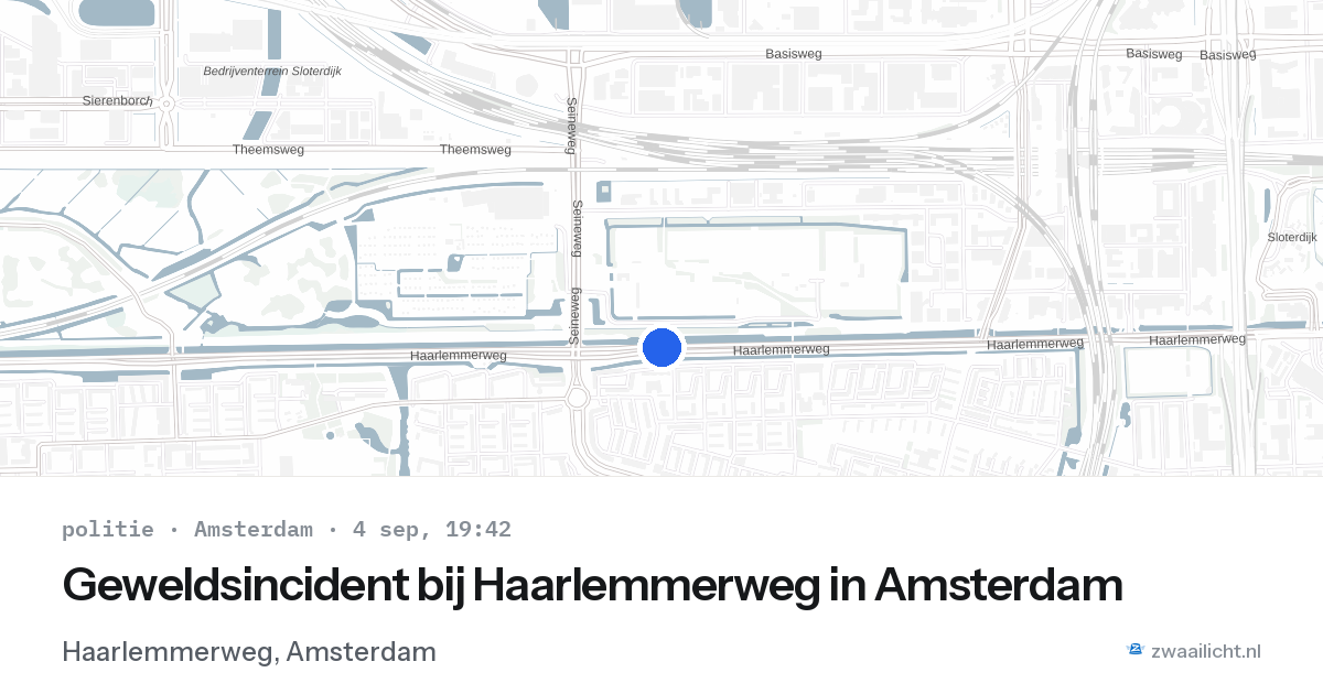 Geweldsincident bij Haarlemmerweg in Amsterdam — 4 sep 2026