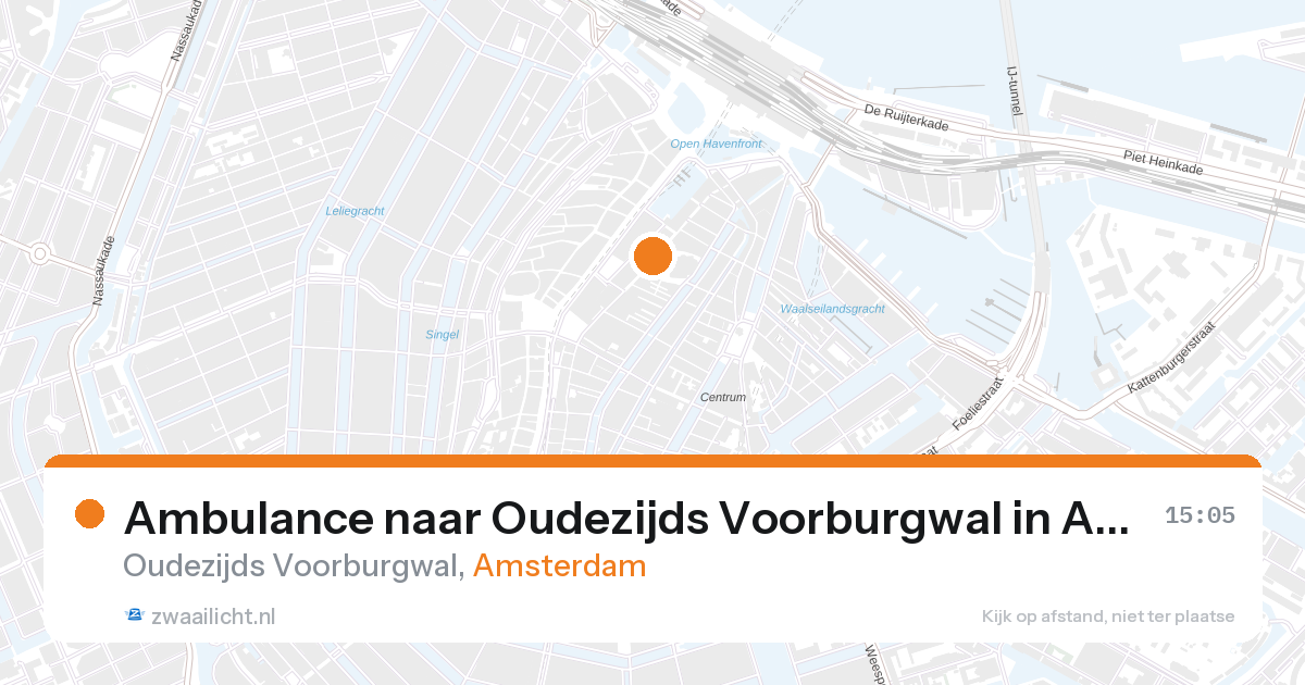 Ambulance naar Oudezijds Voorburgwal in Amsterdam — 28 aug 2026