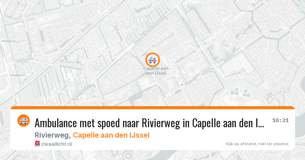 Ambulance met spoed naar Rivierweg in Capelle aan den IJssel — 23 apr 2026