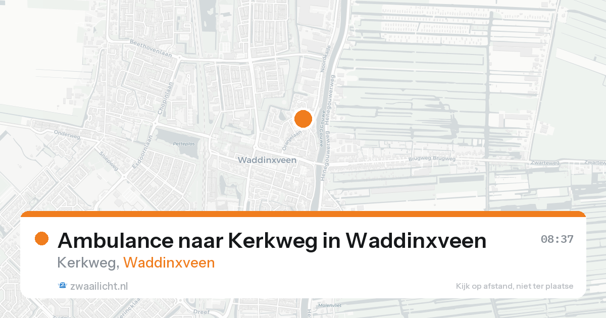 Ambulance naar Kerkweg in Waddinxveen — 17 mei 2026