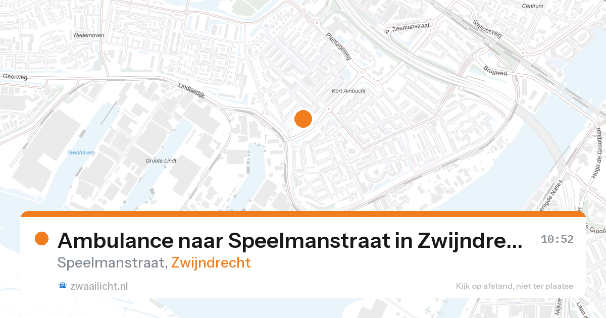 Ambulance naar Speelmanstraat in Zwijndrecht — 27 aug 2026