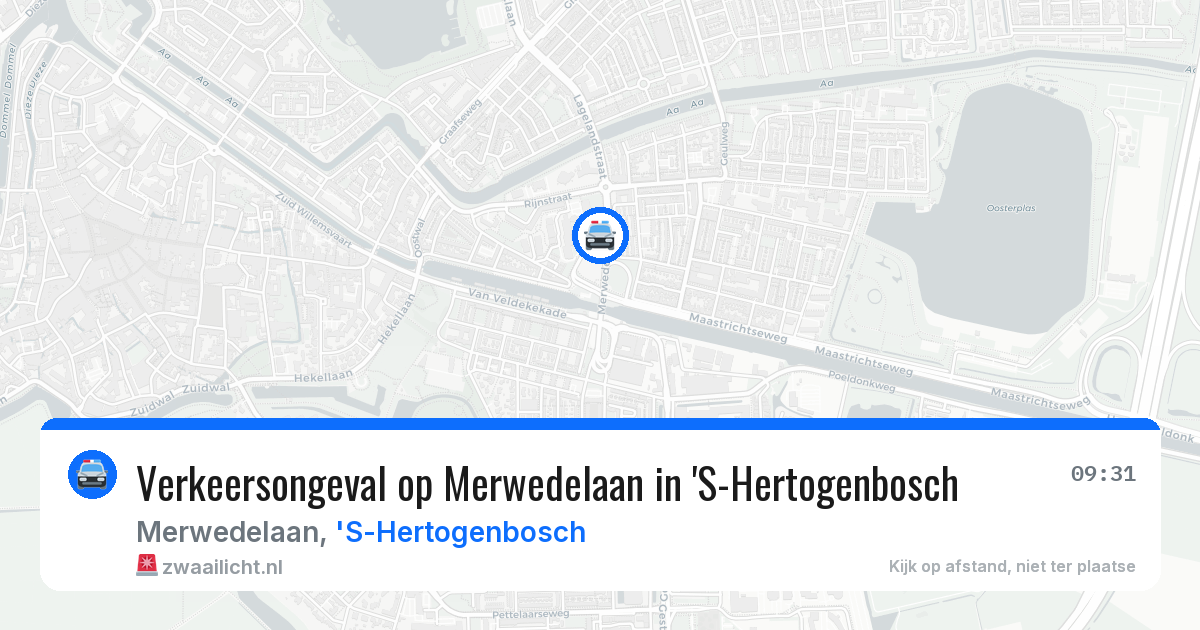 Verkeersongeval op Merwedelaan in 'S-Hertogenbosch — 6 aug 2026