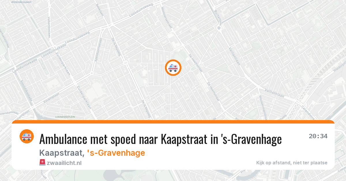 Ambulance met spoed naar Kaapstraat in 's-Gravenhage — 21 mei 2026