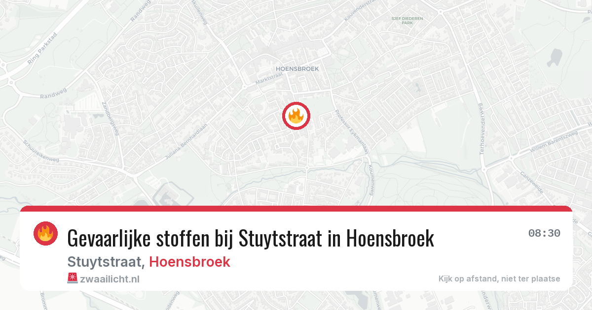 Gevaarlijke stoffen bij Stuytstraat in Hoensbroek — 29 jun 2026