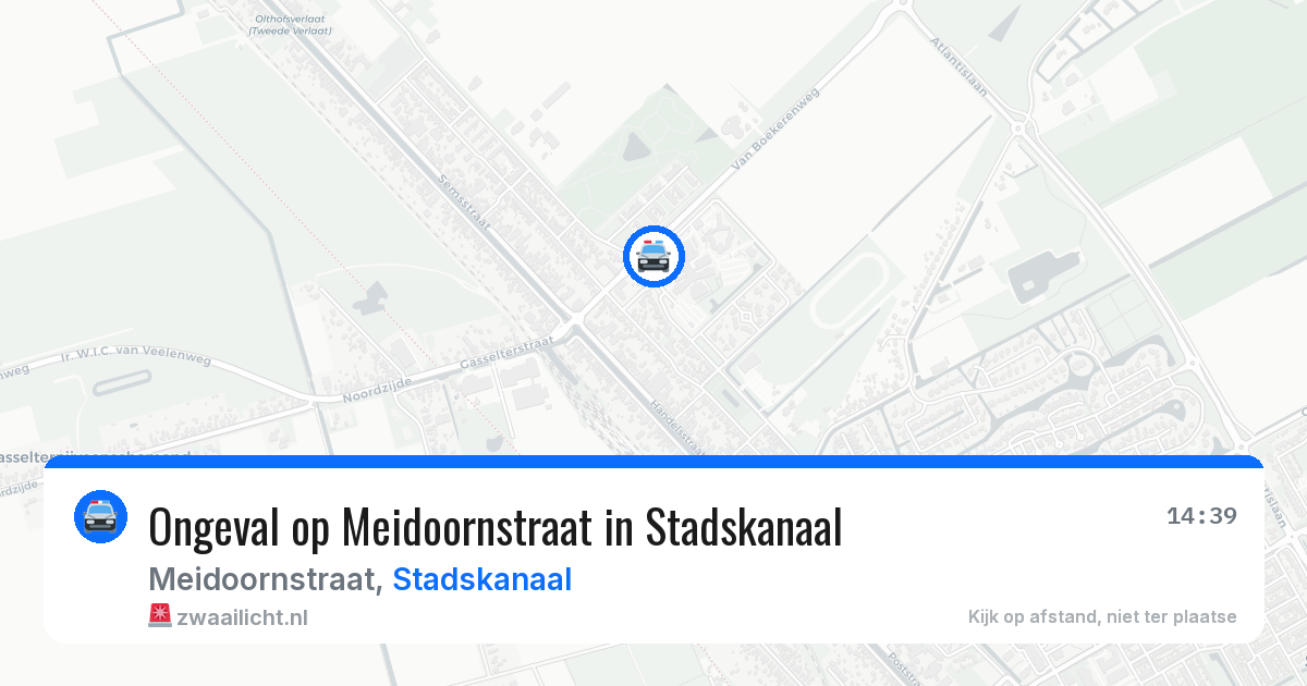 Ongeval op Meidoornstraat in Stadskanaal — 7 jul 2026