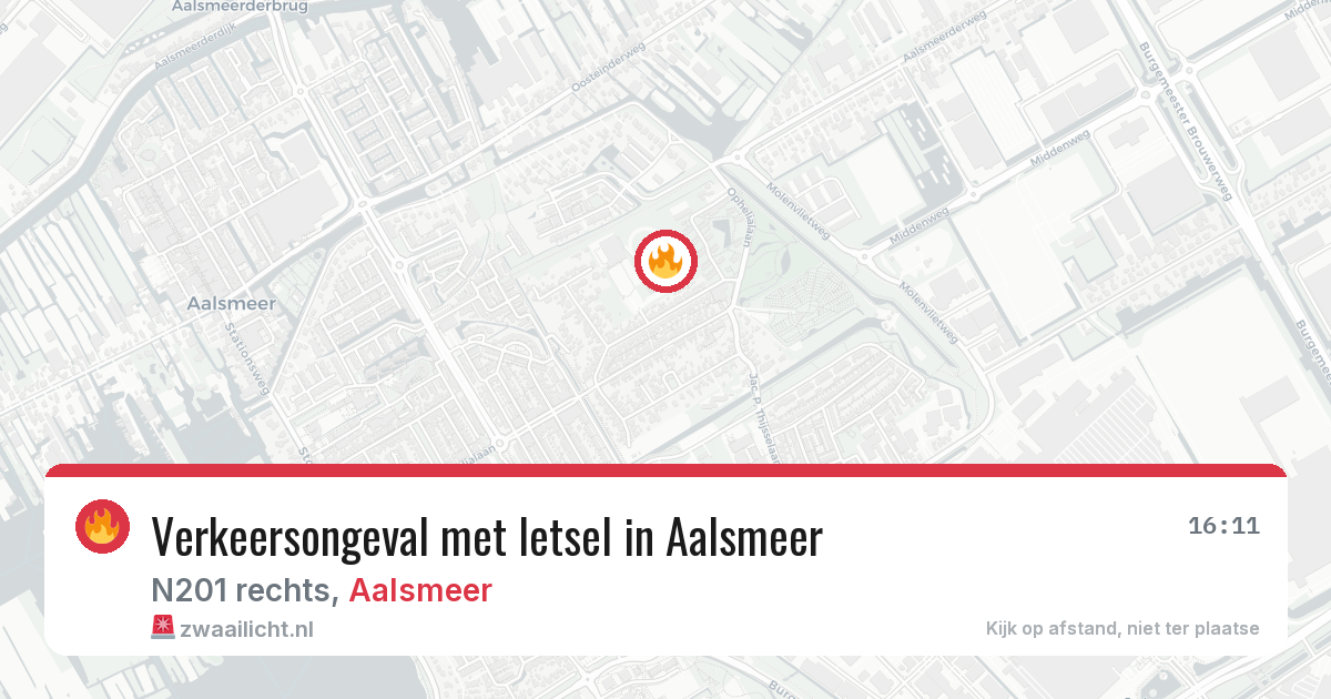 Verkeersongeval met letsel in Aalsmeer — 19 feb 2026