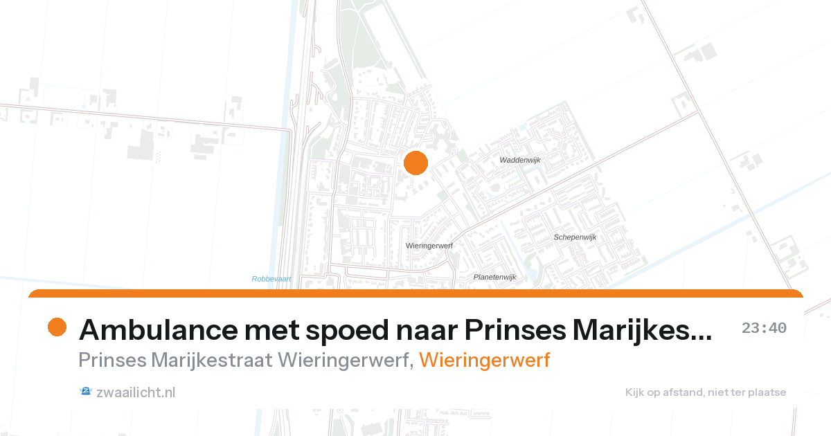 Ambulance met spoed naar Prinses Marijkestraat Wieringerwerf in Wieringerwerf — 31 jan 2026