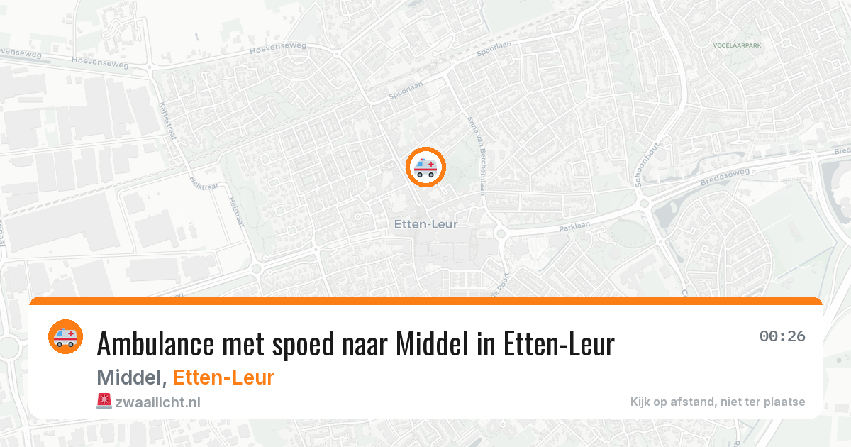 Ambulance met spoed naar Middel in Etten-Leur — 17 mrt 2026