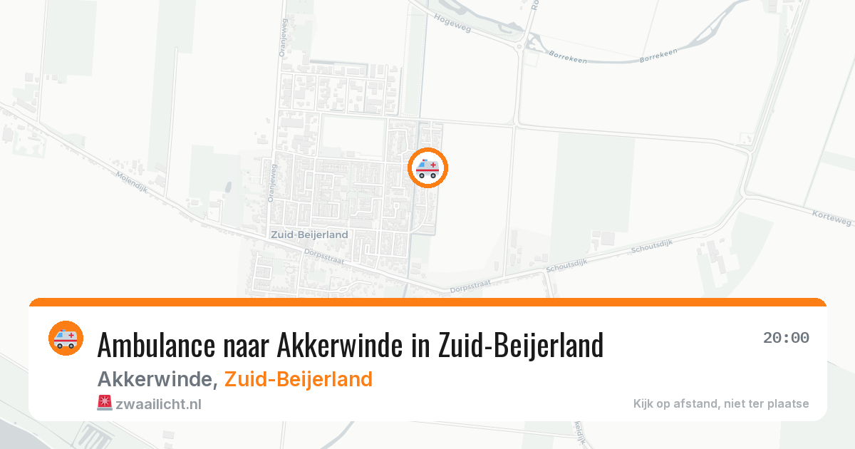Ambulance naar Akkerwinde in Zuid-Beijerland — 8 feb 2026