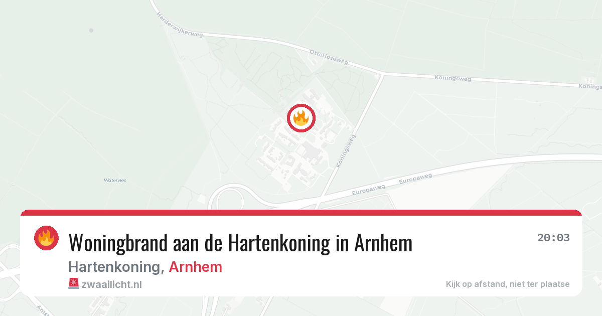 Woningbrand aan de Hartenkoning in Arnhem — 7 aug 2026