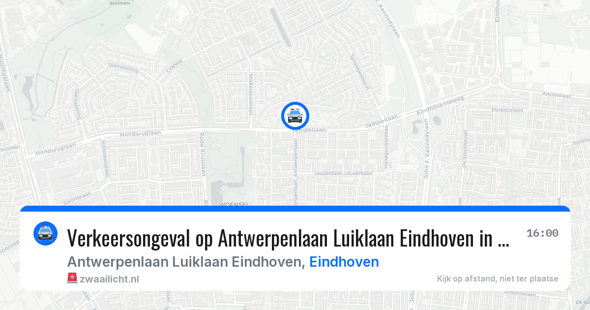 Verkeersongeval op Antwerpenlaan Luiklaan Eindhoven in Eindhoven — 15 mrt 2026