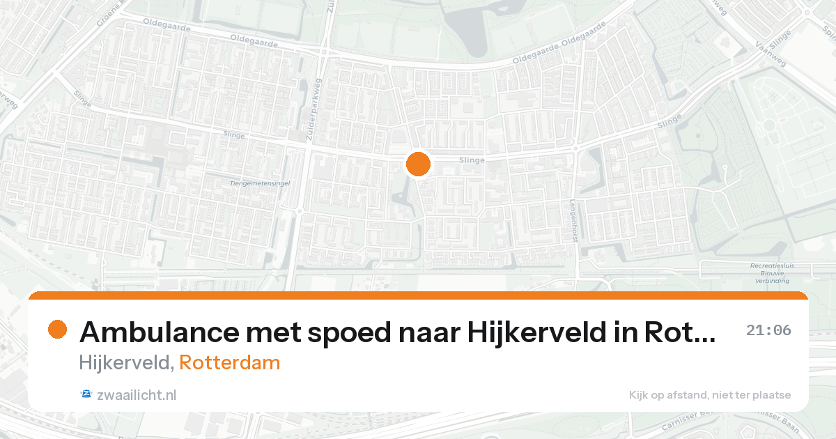 Ambulance met spoed naar Hijkerveld in Rotterdam — 30 jan 2026