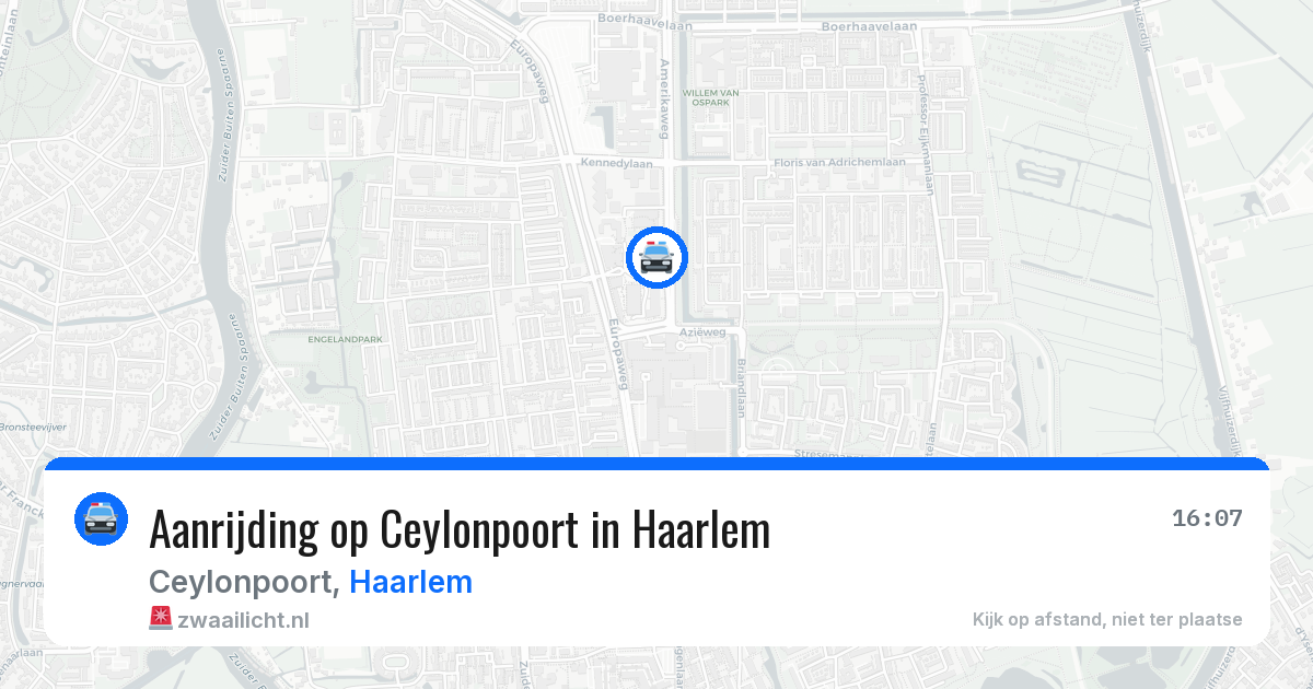 Aanrijding op Ceylonpoort in Haarlem — 5 mei 2026