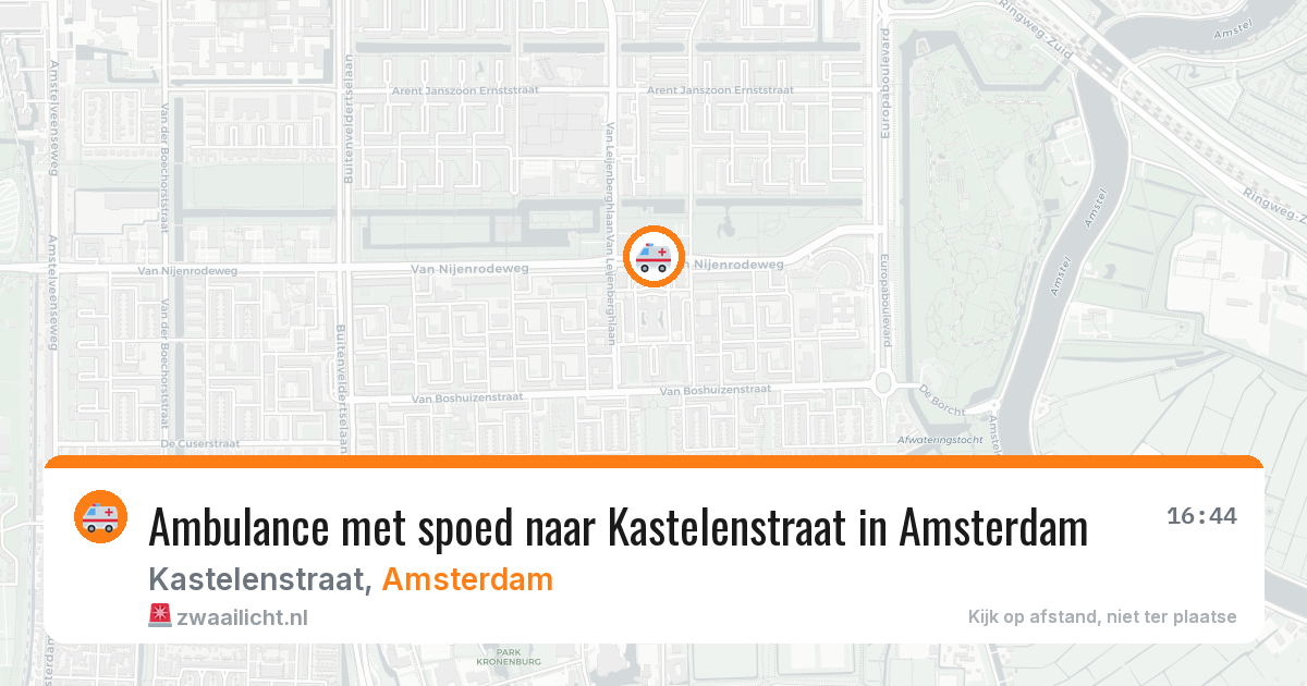 Ambulance met spoed naar Kastelenstraat in Amsterdam — 8 feb 2026