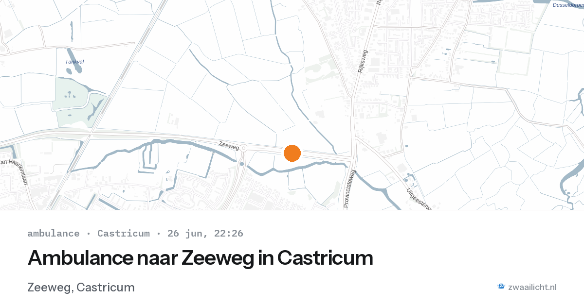 Ambulance naar Zeeweg in Castricum — 26 jun 2026